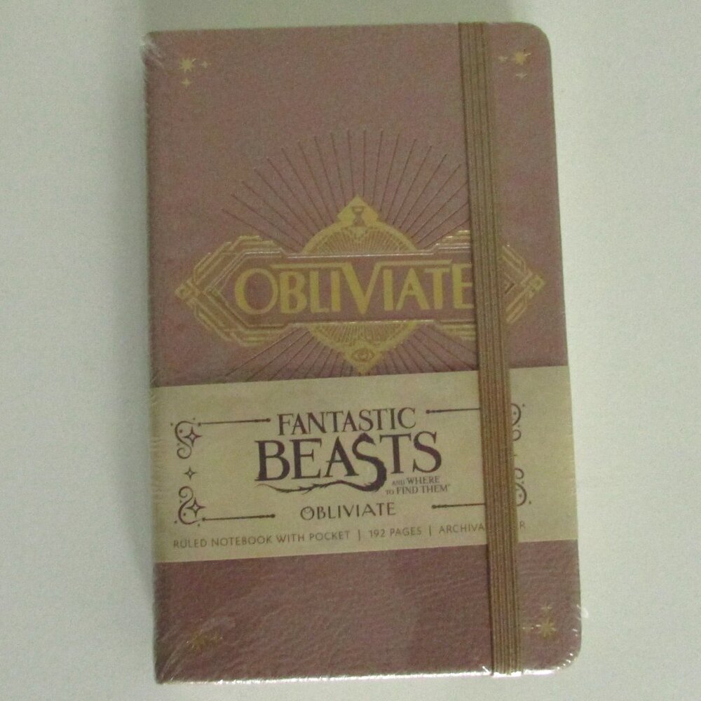 NEW Hardcover Notebook "Obliviate" Fantastic Beasts, ruled pages pocket size